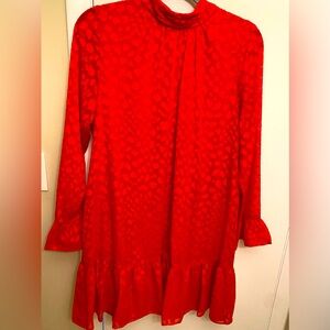 Vibrant, red animal print Calvin Klein dress NWT 12